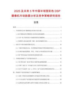 2025及未來5年中國半球型彩色DSP攝像機市場數據分析及競爭策略研究報告