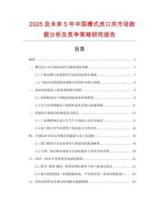 2025及未来5年中国槽式虎口夹市场数据分析及竞争策略研究报告