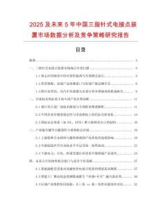 2025及未來5年中國三指針式電接點裝置市場數據分析及競爭策略研究報告