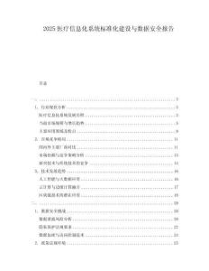 2025醫(yī)療信息化系統(tǒng)標(biāo)準(zhǔn)化建設(shè)與數(shù)據(jù)安全報(bào)告