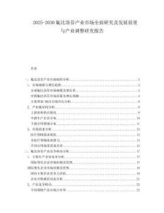 2025-2030氟比洛芬產(chǎn)業(yè)市場全面研究及發(fā)展前景與產(chǎn)業(yè)調(diào)整研究報(bào)告