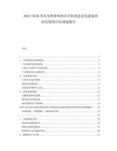 2025-2030圣多美和普林西比手機(jī)制造業(yè)發(fā)展現(xiàn)狀研究投資評(píng)估規(guī)劃報(bào)告