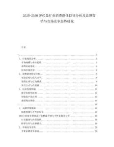 2025-2030奢侈品行業(yè)消費(fèi)群體特征分析及品牌營銷與市場競爭態(tài)勢研究