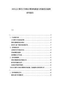 2025云计算芯片异构计算架构演进与性能优化趋势研究报告