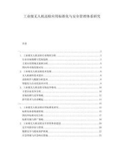 工業(yè)級(jí)無(wú)人機(jī)巡檢應(yīng)用標(biāo)準(zhǔn)化與安全管理體系研究