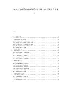 2025运动腰包防盗设计创新与城市健身场景应用报告