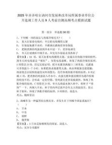 2025年齊齊哈爾訥河市發(fā)展和改革局所屬事業(yè)單位公開選調(diào)工作人員9人考前自測高頻考點模擬試題及答案詳