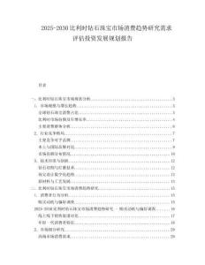 2025-2030比利時(shí)鉆石珠寶市場(chǎng)消費(fèi)趨勢(shì)研究需求評(píng)估投資發(fā)展規(guī)劃報(bào)告
