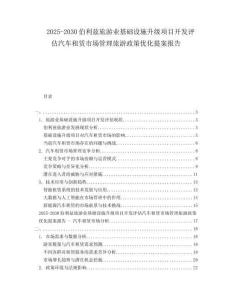 2025-2030伯利茲旅游業(yè)基礎(chǔ)設(shè)施升級(jí)項(xiàng)目開發(fā)評(píng)估汽車租賃市場(chǎng)管理旅游政策優(yōu)化提案報(bào)告