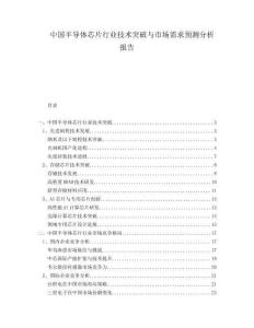 中國半導(dǎo)體芯片行業(yè)技術(shù)突破與市場需求預(yù)測分析報告