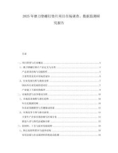 2025年磨刀墊螺釘墊片項目市場調查、數據監(jiān)測研究報告