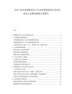 2025-2030玻璃制品加工行業(yè)市場緊密研究及競爭形態(tài)與品牌發(fā)展新計劃報告