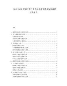 2025-2030玻璃纖維行業(yè)市場深度調(diào)研及發(fā)展戰(zhàn)略研究報告