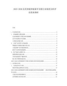 2025-2030北美智能智能藍(lán)牙音箱行業(yè)現(xiàn)狀分析評(píng)估需求調(diào)研