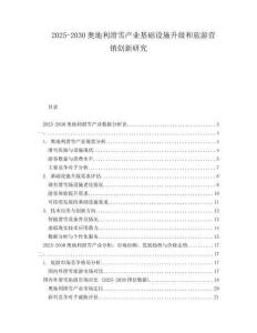 2025-2030奧地利滑雪產(chǎn)業(yè)基礎(chǔ)設(shè)施升級(jí)和旅游營(yíng)銷(xiāo)創(chuàng)新研究