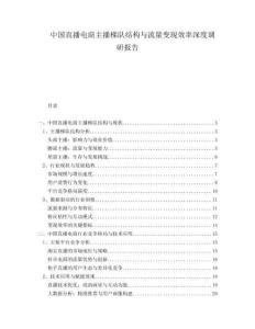 中國(guó)直播電商主播梯隊(duì)結(jié)構(gòu)與流量變現(xiàn)效率深度調(diào)研報(bào)告