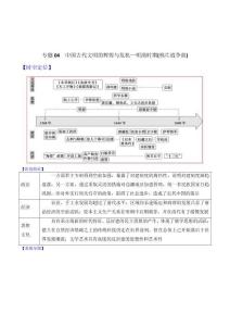 高考?xì)v史考前復(fù)習(xí)04 明清中國(guó)版圖的奠定與面臨的挑戰(zhàn)