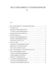 城市公共服務設施配套與產業發展聯動機制研究報告