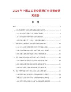 2025年中國(guó)三頭星空探照燈市場(chǎng)調(diào)查研究報(bào)告