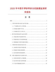 2025年中国手押砂带砂光机数据监测研究报告