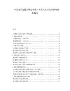 中國電子支付市場競爭格局演變與監(jiān)管政策影響分析報(bào)告