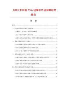 2025年中國(guó)PVA研磨輪市場(chǎng)調(diào)查研究報(bào)告
