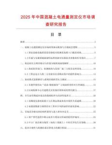 2025年中國混凝土電通量測定儀市場調(diào)查研究報告