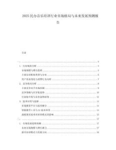 2025民辦音樂培訓(xùn)行業(yè)市場(chǎng)格局與未來發(fā)展預(yù)測(cè)報(bào)告