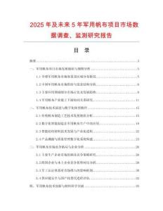 2025年及未來5年軍用帆布項目市場數(shù)據(jù)調(diào)查、監(jiān)測研究報告