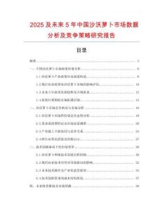 2025及未來5年中國沙沃蘿卜市場數(shù)據(jù)分析及競爭策略研究報告