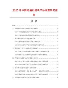 2025年中國(guó)經(jīng)編機(jī)鏈塊市場(chǎng)調(diào)查研究報(bào)告