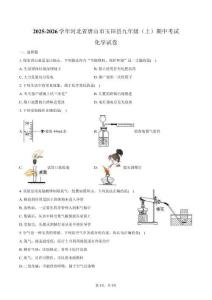 2025-2026學年河北省唐山市玉田縣九年級（上）期中化學試卷（含答案）