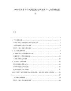 2026中國半導(dǎo)體光刻膠配套試劑國產(chǎn)化路徑研究報告