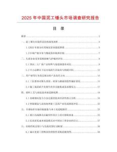2025年中國(guó)泥工錘頭市場(chǎng)調(diào)查研究報(bào)告
