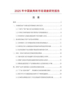 2025年中國缺角磚市場調查研究報告