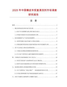 2025年中國橡皮布恢復清洗劑市場調查研究報告
