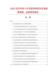 2025年及未來(lái)5年舌型浮閥項(xiàng)目市場(chǎng)數(shù)據(jù)調(diào)查、監(jiān)測(cè)研究報(bào)告