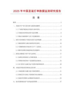 2025年中国圣诞灯串数据监测研究报告