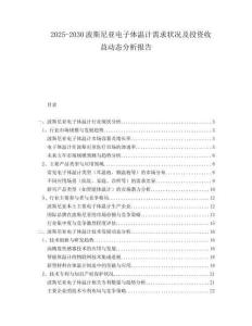 2025-2030波斯尼亞電子體溫計(jì)需求狀況及投資收益動(dòng)態(tài)分析報(bào)告