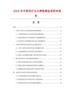2025年中國雙燈光示牌數據監測研究報告