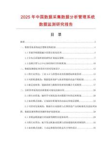 2025年中國數據采集數據分析管理系統數據監測研究報告