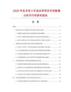 2025年及未来5年流出杯项目市场数据分析可行性研究报告