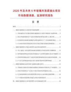 2025年及未來(lái)5年玻璃夾漲緊接頭項(xiàng)目市場(chǎng)數(shù)據(jù)調(diào)查、監(jiān)測(cè)研究報(bào)告