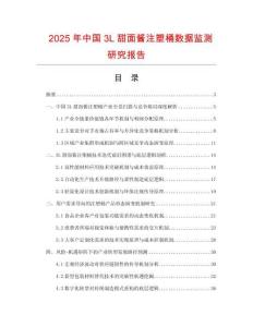 2025年中國3L甜面醬注塑桶數(shù)據(jù)監(jiān)測研究報告