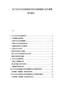 电子支付行业市场现状分析及创新趋势与安全策略研究报告