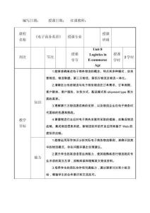 電子商務英語Unit 8　教案