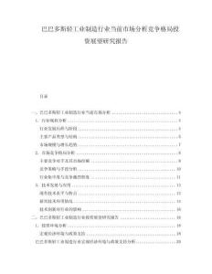 巴巴多斯輕工業(yè)制造行業(yè)當(dāng)前市場分析競爭格局投資展望研究報告
