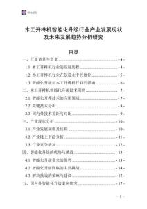 木工開(kāi)榫機(jī)智能化升級(jí)行業(yè)產(chǎn)業(yè)發(fā)展現(xiàn)狀及未來(lái)發(fā)展趨勢(shì)分析研究