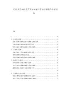 2025民辦K12教育課外拓展與市場份額提升分析報告