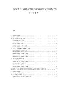 2025基于LBS技術(shù)的移動(dòng)端智能找洗衣房服務(wù)平臺(tái)可行性報(bào)告